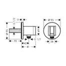 Душевая система скрытого монтажа Hansgrohe Pulsify Ø260 мм с термостатом Ecostat S (цвет - чёрный матовый) 1575824140670