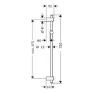 Душова штанга Hansgrohe Unica Reno 72 см (колір - хром) 27704000HG