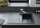 Кухонна мийка з автоматичним зливним гарнітуром Hansgrohe S520-F345, чорний графіт 43356170