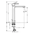 Hansgrohe Rebris E Змішувач для раковини, чорний (72591670)
