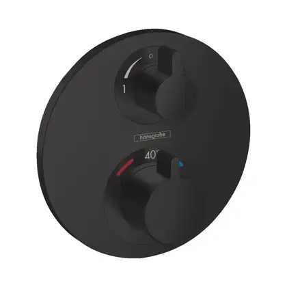 Душевая система скрытого монтажа Hansgrohe Pulsify Ø260 мм с термостатом Ecostat S (цвет - чёрный матовый) 1575824140670