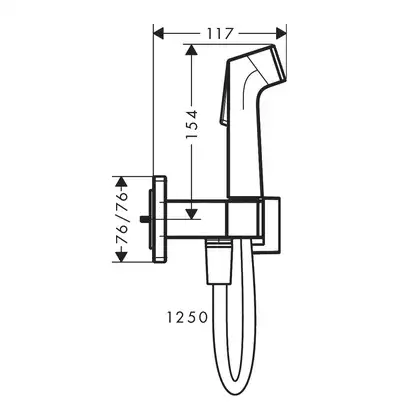 Hansgrohe Bidette EcoSmart+ Гіг. душ, білий мат. (29233700)