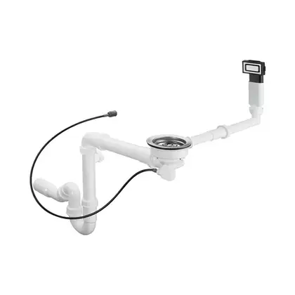 Сифон для кухонної мийки hansgrohe D14-12, нержавіюча сталь 43941800