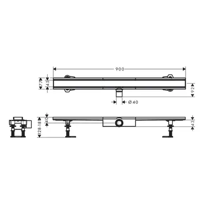 Hansgrohe RainDrain Compact Трап для душу, нерж. сталь (56168800)