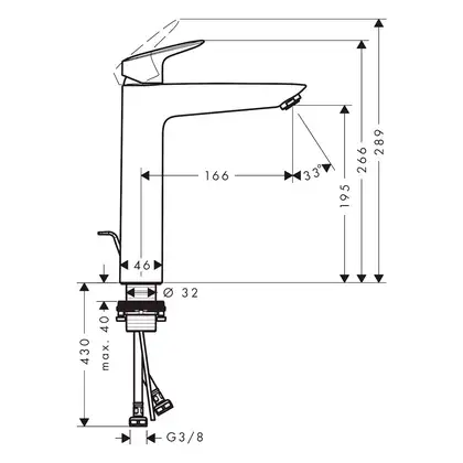 Hansgrohe Logis Змішувач для раковини, чорний матовий (71090670)