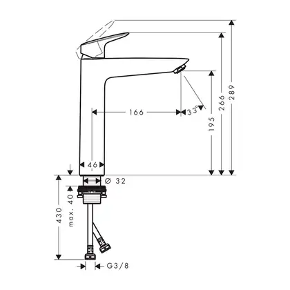 Hansgrohe Logis Змішувач для раковини, чорний матовий (71091670) Hansgrohe Logis Змішувач для раковини, чорний матовий (71091670)