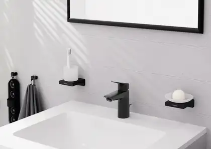 HANSGROHE Logis 100 Змішувач для раковини, чорний матовий (71100670)