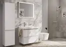 Змішувач для раковини 210 Fine CoolStart EcoSmart+ Hansgrohe Tecturis E (колір - білий матовий), з поворотним виливом та донним клапаном Push-Open 73060700