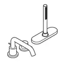 Hansgrohe Tecturis S Змішувач для ванни, бронза (73447140)