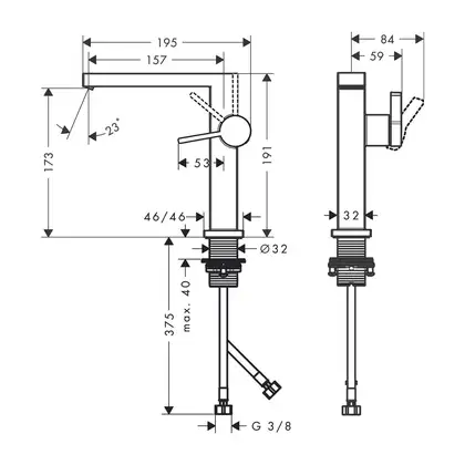 HANSGROHE Tecturis E Змішувач для раковини, білий матовий (73040700) HANSGROHE Tecturis E Змішувач для раковини, білий матовий (73040700)