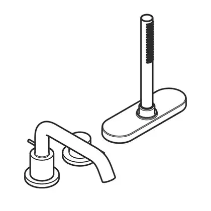 Hansgrohe Tecturis S Змішувач на борт ванни, хром (73447000)