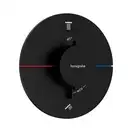 Термостат на 2 потребителя со встроенной защитной комбинацией EN 1717 Hansgrohe ShowerSelect Comfort S (цвет - чёрный матовый) 15556670
