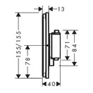 Hansgrohe ShowerSelect Comfort Q Термостат, білий матовий (15583700)