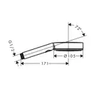 Лейка для душа Hansgrohe Pulsify Select EcoSmart (цвет - шлифованная бронза), 3 вида струи Relaxation 24111140