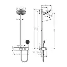 Hansgrohe Pulsify Душова система з термостатом, бронза (24241140)