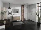 Настенный держатель Porter 500 с полкой правый Hansgrohe Porter E (цвет - шлифованная бронза) 26858140