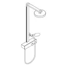 Душевая система с термостатом Hansgrohe Rainfinity Showerpipe 250 1jet EcoSmart с ShowerTablet 350 (цвет - чёрный матовый) 28742670