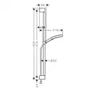 Душевой набор 130 3jet EcoSmart с душевой штангой S Puro 90 см Hansgrohe Rainfinity (цвет - шлифованная бронза) 28744140