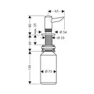 Дозатор для жидкого мыла или средства для мытья посуды Hansgrohe, сталь 40418800