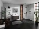 Внешняя часть трапа для душа, укорачиваемого 120 см Hansgrohe RainDrain Flex (чёрный матовый) 56054670