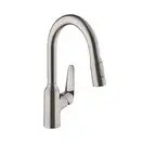 Кухонный смеситель 180, с вытяжным душем, 2jet Hansgrohe Focus M42 (цвет - сталь) 71801800