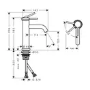 Hansgrohe Tecturis S Змішувач для раковини, матова бронза (73312140)