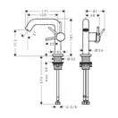 Hansgrohe Tecturis S 110 Змішувач для раковини, матова бронза (73321140)