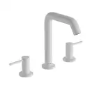 Смеситель для раковины 150 Hansgrohe Tecturis S (цвет - белый матовый), с донным клапаном push-open 73330700