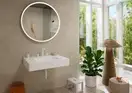 Смеситель для раковины 150 Hansgrohe Tecturis S (цвет - белый матовый), с донным клапаном push-open 73330700