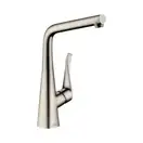 Смеситель для кухни 320 Hansgrohe Metris M71 с вытяжным изливом, 1jet, sBox (цвет - сталь) 73812800