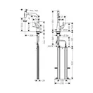 Кухонный смеситель 220, с вытяжным душем, 2jet, sBox Hansgrohe Talis Select M51 (цвет - сталь) 73868800