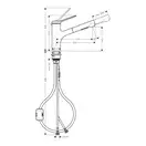 Hansgrohe Zesis M33 Змішувач кухонний, сталь (74800800)
