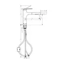 Кухонный смеситель, с вытяжным душем, 2 вида струи Hansgrohe Zesis M33 (цвет - сталь) 74801800