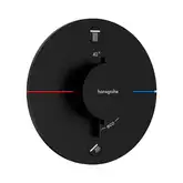 Термостат на 2 потребителя со встроенной защитной комбинацией EN 1717 Hansgrohe ShowerSelect Comfort S (цвет - чёрный матовый) 15556670