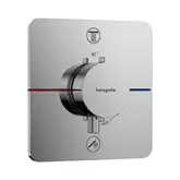 Термостат на 2 потребителя со встроенной защитной комбинацией EN 1717 Hansgrohe ShowerSelect Comfort Q (цвет - хром) 15586000