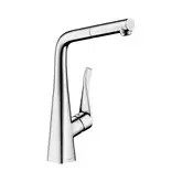 Смеситель для кухни 320 Hansgrohe Metris M71 с вытяжным изливом, 1jet, sBox (цвет - хром) 73812000
