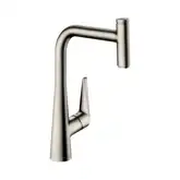 Смеситель для кухни 300 Hansgrohe Talis Select M51, с вытяжным изливом, 1jet, sBox (цвет - сталь) 73853800
