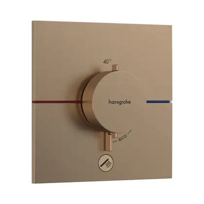 Термостат скрытого монтажа на 1 потребитель и дополнительный выход Hansgrohe ShowerSelect Comfort E (цвет - шлифованная бронза) 15575140