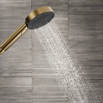 Лейка для душа Hansgrohe Pulsify Select EcoSmart (цвет - шлифованная бронза), 3 вида струи Relaxation 24111140