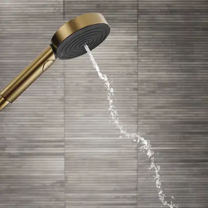 Лейка для душа Hansgrohe Pulsify Select EcoSmart (цвет - шлифованная бронза), 3 вида струи Relaxation 24111140