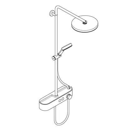 Hansgrohe Pulsify Showerpipe 260 Душова система, бронза (24220140)