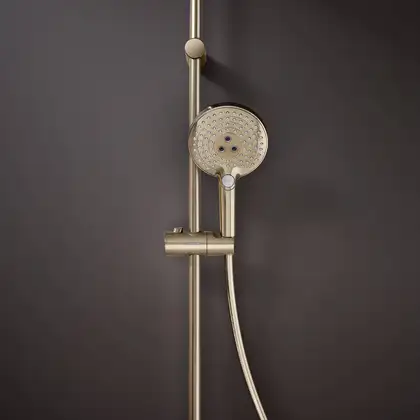 Лейка для душа Hansgrohe Raindance Select S PowderRain (цвет - шлифованная бронза), 3 вида струи 26014140