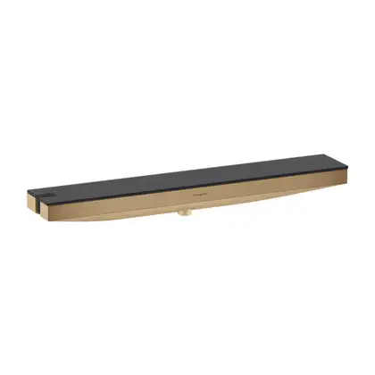 Настенный держатель Porter 500 с полкой левый Hansgrohe Porter E (цвет - шлифованная бронза) 26843140 Настенный держатель Porter 500 с полкой левый Hansgrohe Porter E (цвет - шлифованная бронза) 26843140