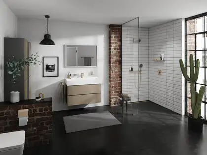 Полочка для душа Hansgrohe Rainfinity Shelf 500 (цвет - шлифованная бронза) 26844140