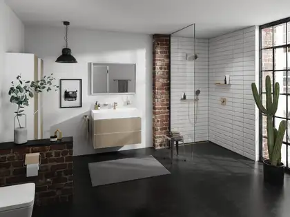 Полочка для душа Hansgrohe Rainfinity Shelf 500 (цвет - шлифованная бронза) 26844140