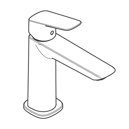 Смеситель для раковины 100 CoolStart Hansgrohe Logis Fine (цвет - чёрный матовый), без донного клапана 71255670