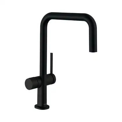 Кухонный смеситель U 220, с запорным вентилем, 1jet Hansgrohe Talis M54 (цвет - чёрный матовый) 72807670