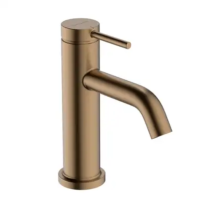 Смеситель для раковины 80 CoolStart Hansgrohe Tecturis S (цвет - матовоя бронза), без донного клапана 73301140