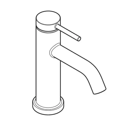 Смеситель для раковины 80 CoolStart Hansgrohe Tecturis S (цвет - матовоя бронза), без донного клапана 73301140