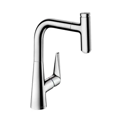 Кухонный смеситель 220, с вытяжным изливом, 1jet, sBox Hansgrohe Talis Select M51 (цвет - хром) 73852000